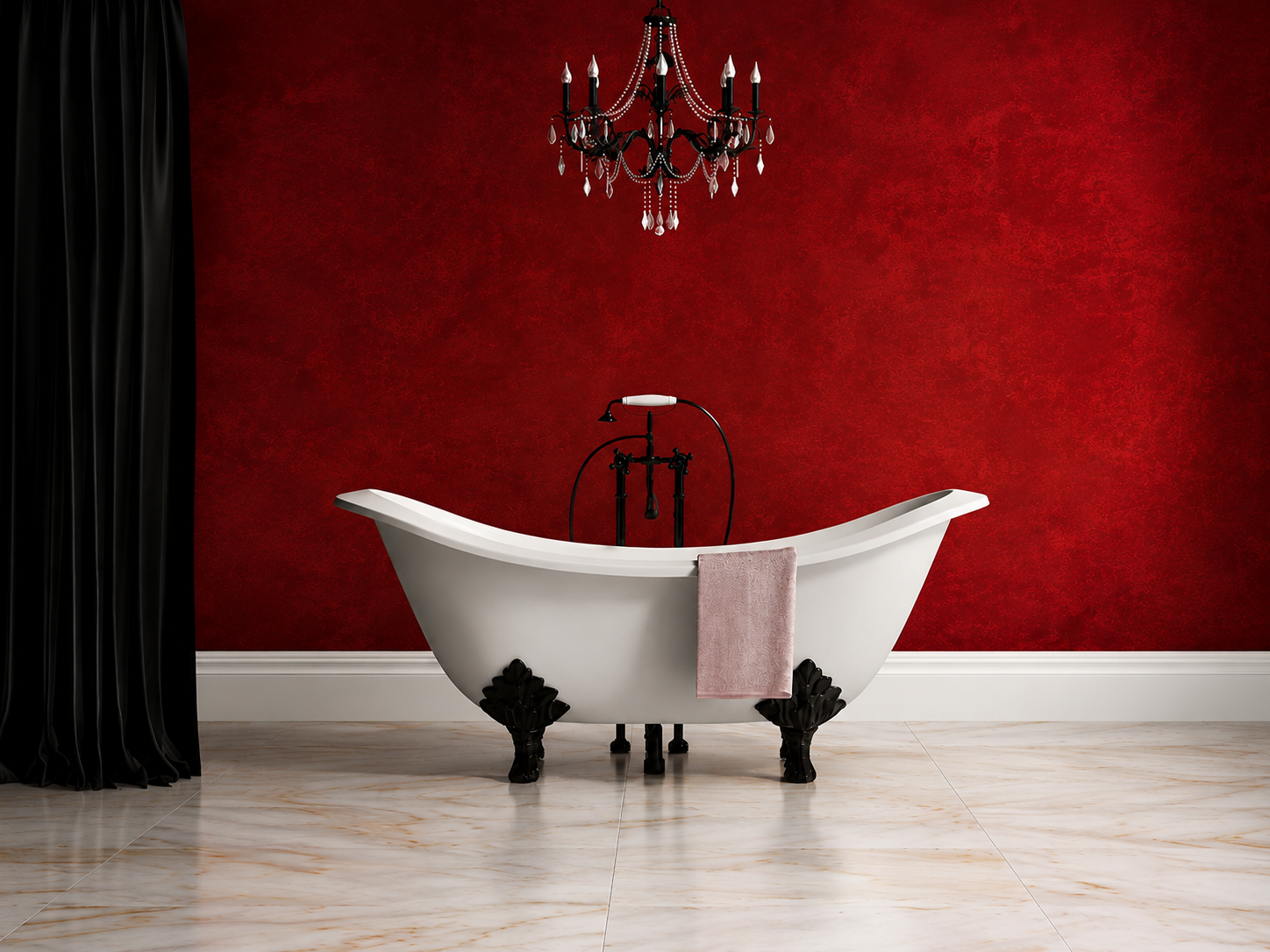 Luxury bathroom design using Afyon Sugar Marble