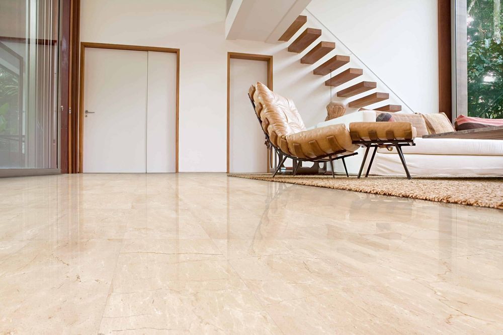 Crema Marfil Marble Application