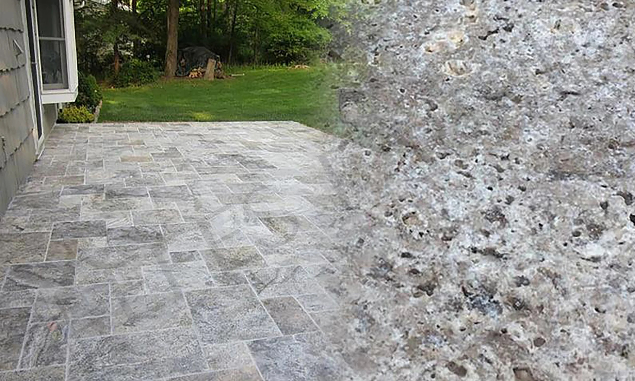 Silver Travertine flooring application