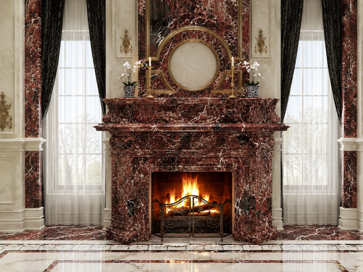 Application view related to Elazig Cherry Red Marble: A Unique Natural Stone from Türkiye